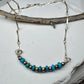 Sterling Silver Turquoise Navajo Pearl Bar Necklace, Bar Turquoise Necklace, Authentic Navajo Pearl Jewelry, Native American Jewelry Gift