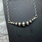 Navajo Pearl Necklace, Sterling Silver Necklace, Graduated Bar Necklace, Horizontal Necklace, Handmade Jewelry, Western Jewelry