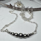 Navajo Pearl Necklace, Sterling Silver Necklace, Graduated Bar Necklace, Horizontal Necklace, Handmade Jewelry, Western Jewelry
