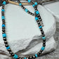 Navajo Pearl and Kingman Turquoise Necklace, Genuine Turquoise Beaded Necklace, Gemstone Necklace, Choker Necklace, Authentic Navajo Pearls