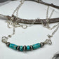 Navajo Pearl and Turquoise Bar Necklace, Sterling Silver Chain, Authentic Navajo Pearls and Turquoise, Turquoise Jewelry Gift