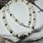 Navajo Pearl and White Turquoise Necklace, Sterling Silver Gemstone Necklace, Southwestern Jewelry, Beaded Necklace, Elegant Gift