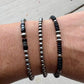 Navajo Pearl Bracelet with Black Onyx, Hematite Beaded Bracelet, Sterling Silver Bracelet, Gemstone Jewelry, Bracelet Gift