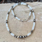 Navajo Pearl & Mother of Pearl Necklace, Gemstone Beaded Choker, Sterling Silver Necklace, Southwest Jewelry, Timeless Elegant Gift
