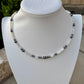 Navajo Pearl & Mother of Pearl Necklace, Gemstone Beaded Choker, Sterling Silver Necklace, Southwest Jewelry, Timeless Elegant Gift