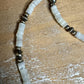 Navajo Pearl & Mother of Pearl Necklace, Gemstone Beaded Choker, Sterling Silver Necklace, Southwest Jewelry, Timeless Elegant Gift