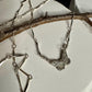Sterling silver butterfly charm necklace / connector pendant necklace / personalized necklace