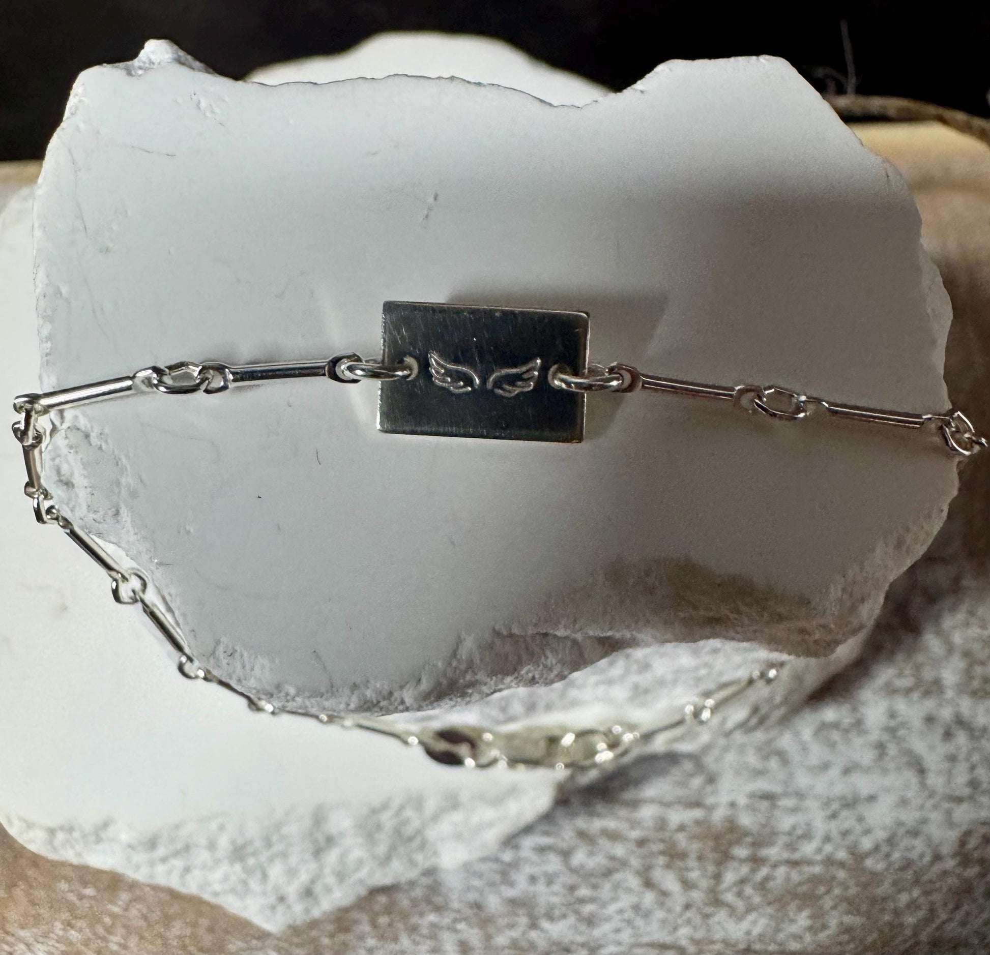 Sterling Silver Bracelet with charm, Personalized Connector Bracelet, Charm Bracelet, Custom Jewelry, Personalized Custom Bracelet, Gift