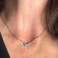 Sterling silver butterfly charm necklace / connector pendant necklace / personalized necklace