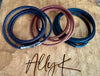 Multi leather wrap bracelet with bayonet closure/ wrap genuine leather bracelet