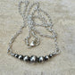 Navajo Pearl Necklace, Sterling Silver Necklace, Graduated Bar Necklace, Horizontal Necklace, Handmade Jewelry, Western Jewelry