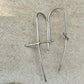 Handcrafted Sterling Silver Cross Earrings - Unique Seamless Design