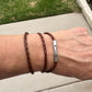 Braided Leather Wrap Bracelet, Bayonet Closure, Triple Wrap Bracelet, Genuine Leather, Leather Jewelry, Gift For Him, Gift For Her