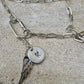 Personalized Sterling Silver Charm Necklace, Paperclip Chain Necklace with Charms and Gemstone, Carabiner necklace, Personalized Gift