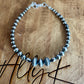Navajo pearl bracelet / sterling silver beaded bracelet