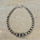 Navajo pearl bracelet / sterling silver beaded bracelet