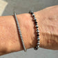 Navajo Pearl Bracelet with black onyx / sterling silver gemstone beaded bracelet