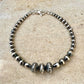 Navajo pearl bracelet / sterling silver beaded bracelet