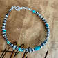 Navajo Pearl Bracelet with Kingman Blue Green Turquoise