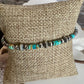 Navajo Pearl Bracelet with Kingman Blue Green Turquoise