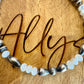 Navajo pearl bracelet with Mother of Pearl / sterling silver gemstone beaded bracelet