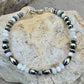 Navajo pearl bracelet with Mother of Pearl / sterling silver gemstone beaded bracelet