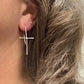 Handcrafted Sterling Silver Cross Earrings - Unique Seamless Design