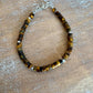 Tiger's eye sterling silver beaded / gemstone bracelet