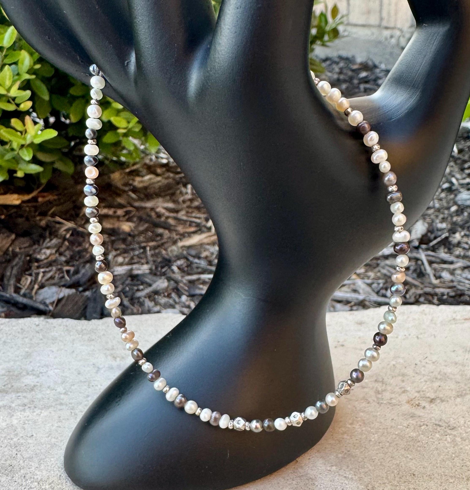 Dainty Ankle Bracelet with Freshwater Pearl, Sterling Silver Jewelry, Ankle Bracelet, Elegant Pearl Anklet, Gift Idea