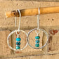 Turquoise Earrings with Sterling Silver Circle, Daisy Spacers, Gemstone Earrings, Turquoise Jewelry, Turquoise Gift