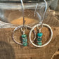 Turquoise Earrings with Sterling Silver Circle, Daisy Spacers, Gemstone Earrings, Turquoise Jewelry, Turquoise Gift