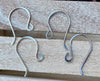 Modern French 20g front hook sterling silver ear wires / handmade ear wires / shiny or oxidized polished