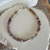Auralite 23 Cacoxenite Gemstone bracelet / Rare Natural Auralite sterling silver beaded gemstone bracelet