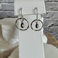 Navajo pearl teardrop earrings / dangle sterling silver desert pearl circle earrings