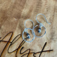 Navajo pearl teardrop earrings / dangle sterling silver desert pearl circle earrings