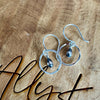 Navajo pearl teardrop earrings / dangle sterling silver desert pearl circle earrings