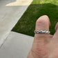 Sterling silver twist wire pattern ring band / twisted wire style ring band / handmade ring band