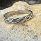 Sterling silver twist wire pattern ring band / twisted wire style ring band / handmade ring band