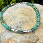 Sterling Silver and African Turquoise Bracelet, Gemstone Beaded Bracelet, Handmade Jewelry, Gift Idea