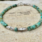 Sterling Silver and African Turquoise Bracelet, Gemstone Beaded Bracelet, Handmade Jewelry, Gift Idea