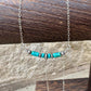 Navajo Pearl and Turquoise Bar Necklace, Sterling Silver Chain, Authentic Navajo Pearls and Turquoise, Turquoise Jewelry Gift