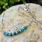 Sterling Silver Turquoise Navajo Pearl Bar Necklace, Bar Turquoise Necklace, Authentic Navajo Pearl Jewelry, Native American Jewelry Gift