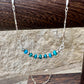 Sterling Silver Turquoise Navajo Pearl Bar Necklace, Bar Turquoise Necklace, Authentic Navajo Pearl Jewelry, Native American Jewelry Gift