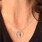 Arizona blue turquoise necklace with sterling silver daisy spacers, circle pendant and satellite chain / 925 necklace with turquoise