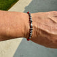 Navajo Pearl bracelet with Red Bamboo Coral/ sterling silver gemstone beaded bracelet