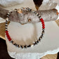 Navajo Pearl bracelet with Red Bamboo Coral/ sterling silver gemstone beaded bracelet