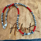 Navajo Pearl with Red Bamboo Coral Necklace, Gemstone Beaded Choker, Sterling Silver Necklace, Southwest Jewelry, Authentic Native Necklace