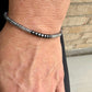 Hematite Sterling Silver Gemstone Bracelet, Hematite Beaded Bracelet, Silver Bracelet, Gemstone Jewelry, Gift Idea