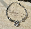 Black Tourmaline Rutilated Quartz bracelet / Tourmaline sterling silver gemstone bracelet