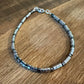 Hematite Sterling Silver Gemstone Bracelet, Beaded Hematite Bracelet, Mens Jewelry, Gift For Him, Healing Bracelet